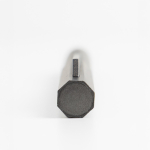 Conjunto de caneta e roller de alumínio, design hexagonal, tinta preta