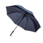 Guarda-chuva automático de rPET com punho tipo golfe e 8 painéis Ø120 cor azul-marinho