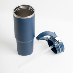 Copo térmico de aço inoxidável com tampa dupla e pega dobrável 900 ml