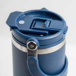 Copo térmico de aço inoxidável com tampa dupla e pega dobrável 900 ml