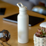 Garrafa térmica de aço inoxidável, pega fixa, palhinha dobrável 500 ml