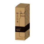 Garrafa térmica de aço inoxidável, pega fixa, palhinha dobrável 500 ml