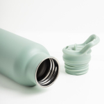 Garrafa térmica de aço inoxidável, pega fixa, palhinha dobrável 500 ml