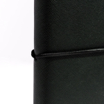 Agenda diária em espanhol e português com fecho elástico tubular A5 cor preto
