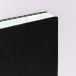 Agenda diária em espanhol e português com fecho elástico tubular A5 cor preto