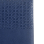 Agenda diária A5 com capa em pele sintética e fita cor azul-marinho