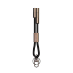 Porta-chaves carregador 2 em 1 nylon reciclado USB-C e Lightning 60W