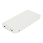 Powerbank ideal para viagens e uso diário 10 000 mAh cor branco