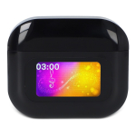 Auriculares com cancelamento de ruído em estojo táctil cor preto segunda vista