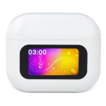 Auriculares com cancelamento de ruído em estojo táctil cor branco segunda vista