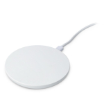 Carregador branco circular com indicador LED na base 15 W cor branco