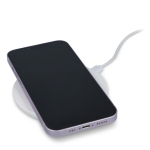 Carregador branco circular com indicador LED na base 15 W cor branco segunda vista