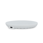 Carregador branco circular com indicador LED na base 15 W cor branco terceira vista