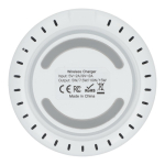 Carregador branco circular com indicador LED na base 15 W cor branco quinta vista
