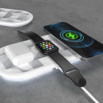 Carregador rápido sem fios 3 em 1 para telemóvel e acessórios 15 W cor branco oitava vista