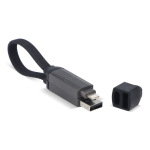 Cabo de carga portátil com múltiplas entradas e saídas para ligação cor preto terceira vista