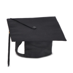 Clássico chapéu de formatura em cor preta para personalizar cor preto segunda vista