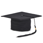 Clássico chapéu de formatura em cor preta para personalizar cor preto terceira vista