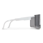 Óculos desportivos de alto rendimento coloridos com lentes prateadas cor branco terceira vista