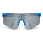 Óculos desportivos de alto rendimento coloridos com lentes prateadas segunda vista