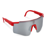 Óculos desportivos de alto rendimento coloridos com lentes prateadas