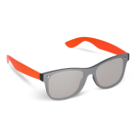 Óculos de sol com lentes espelhadas UV400 com hastes coloridas cor cor-de-laranja