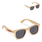 Óculos de sol completamente feitos de bambu com lentes pretas