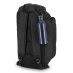 Garrafa de aço inoxidável com pega de silicone na tampa 500 ml cor azul-escuro oitava vista