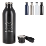 Garrafa de aço inoxidável com pega de silicone na tampa 500 ml