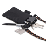 Bolsa tiracolo compacta para levar artigos essenciais do quotidiano cor preto quarta vista