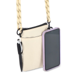 Bolsa tiracolo compacta para levar artigos essenciais do quotidiano cor bege quinta vista