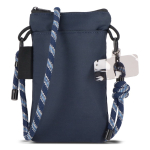 Bolsa tiracolo compacta para levar artigos essenciais do quotidiano cor azul-escuro segunda vista