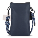 Bolsa tiracolo compacta para levar artigos essenciais do quotidiano cor azul-escuro terceira vista