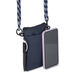 Bolsa tiracolo compacta para levar artigos essenciais do quotidiano cor azul-escuro quinta vista