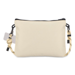 Bolsa tiracolo para levar artigos essenciais do quotidiano cor bege terceira vista