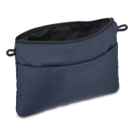 Bolsa tiracolo para levar artigos essenciais do quotidiano cor azul-escuro quarta vista