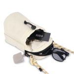 Bolsa tiracolo com capacidade para uma garrafa de água de 500 ml cor bege sétima vista