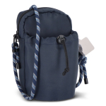Bolsa tiracolo com capacidade para uma garrafa de água de 500 ml cor azul-escuro