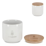 Frasco de cerâmica ideal para guardar alimentos, tampa de bambu 550 ml