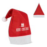 Clássico chapéu de Natal de feltro com pompom branco