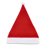 Chapéu de Pai Natal personalizável feito de flanela com toque macio cor vermelho terceira vista
