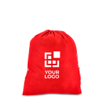 Saco de oferta grande feito de feltro com cordão a condizer vista principal