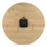 Relógio de parede minimalista feito de bambu para personalizar cor natural terceira vista