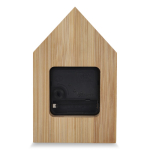 Relógio de cabeceira feito de bambu em forma de casa para personalizar cor natural terceira vista