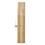 Relógio de cabeceira feito de bambu em forma de casa para personalizar cor natural quinta vista