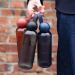 Garrafa de plástico monocromática com tampa redonda com pega 600 ml cor azul-marinho sétima vista