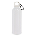 Garrafa de plástico em cores vivas com tampa a condizer 750 ml cor branco