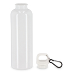 Garrafa de plástico em cores vivas com tampa a condizer 750 ml cor branco segunda vista