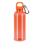 Garrafa de plástico em cores vivas transparentes 500 ml cor cor-de-laranja transparente