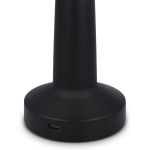 Candeeiro de mesa com 3 modos de luz e sensor tátil na parte superior cor preto terceira vista